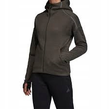 Dámská mikina s kapucí na zip Adidas W Zne Hd EA0342 zelená XXL