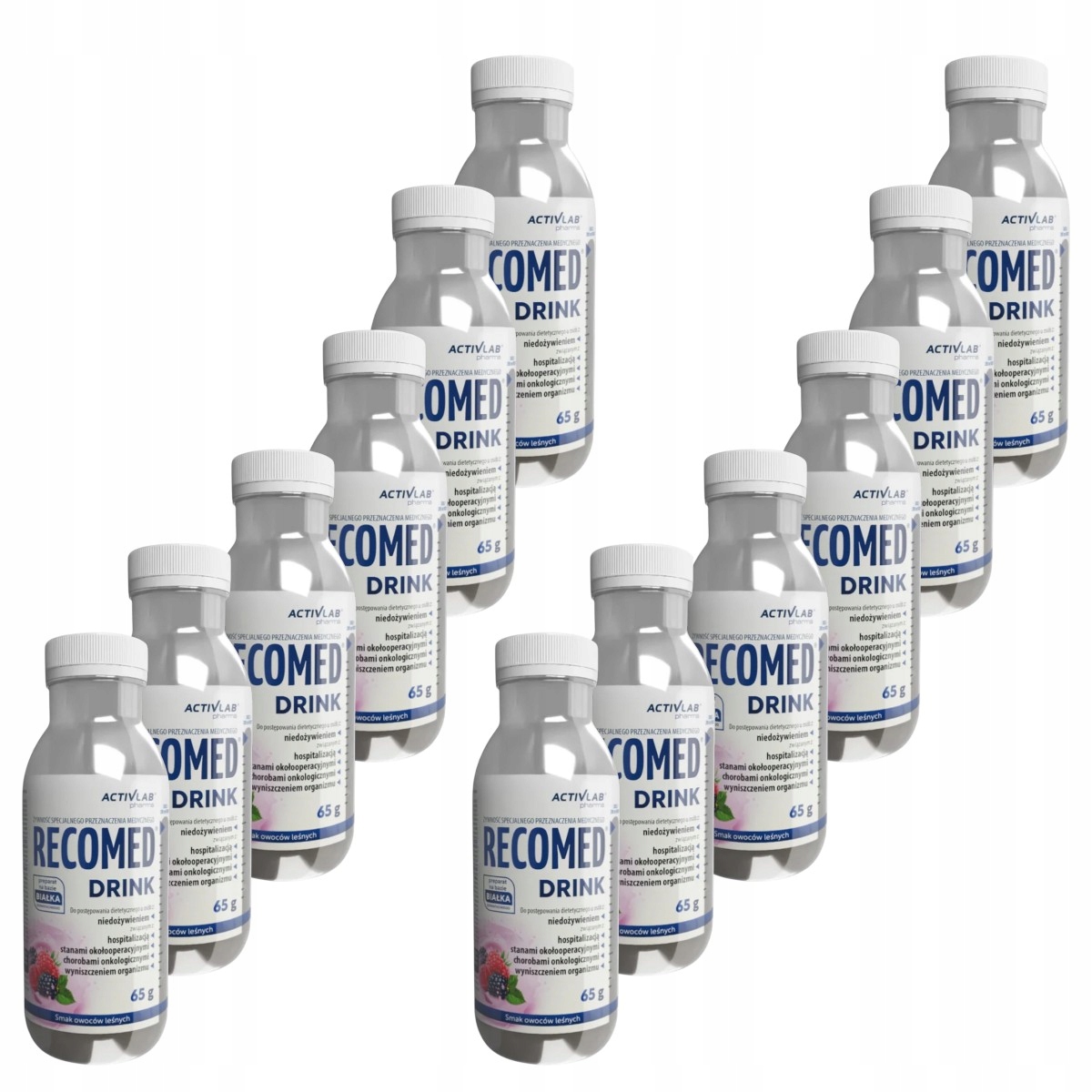12x Recomed Drink Activlab owoce leśne 65 g odżywka medyczna niedożywienie