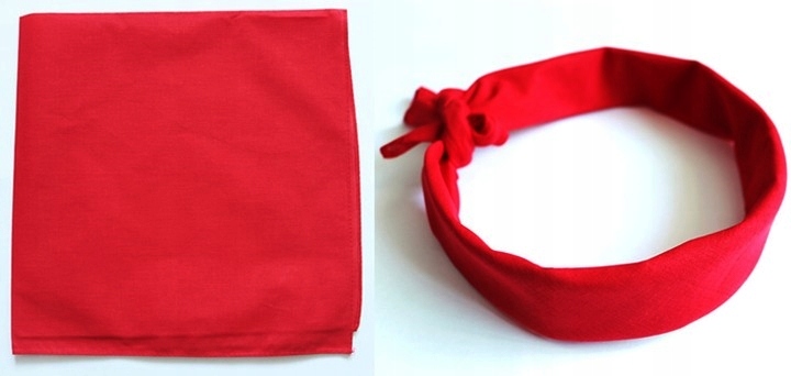 CHUSTKA BANDAMKA APASZKA BANDANA RÓŻNE gł czerwona DZIECI I DOROŚLI