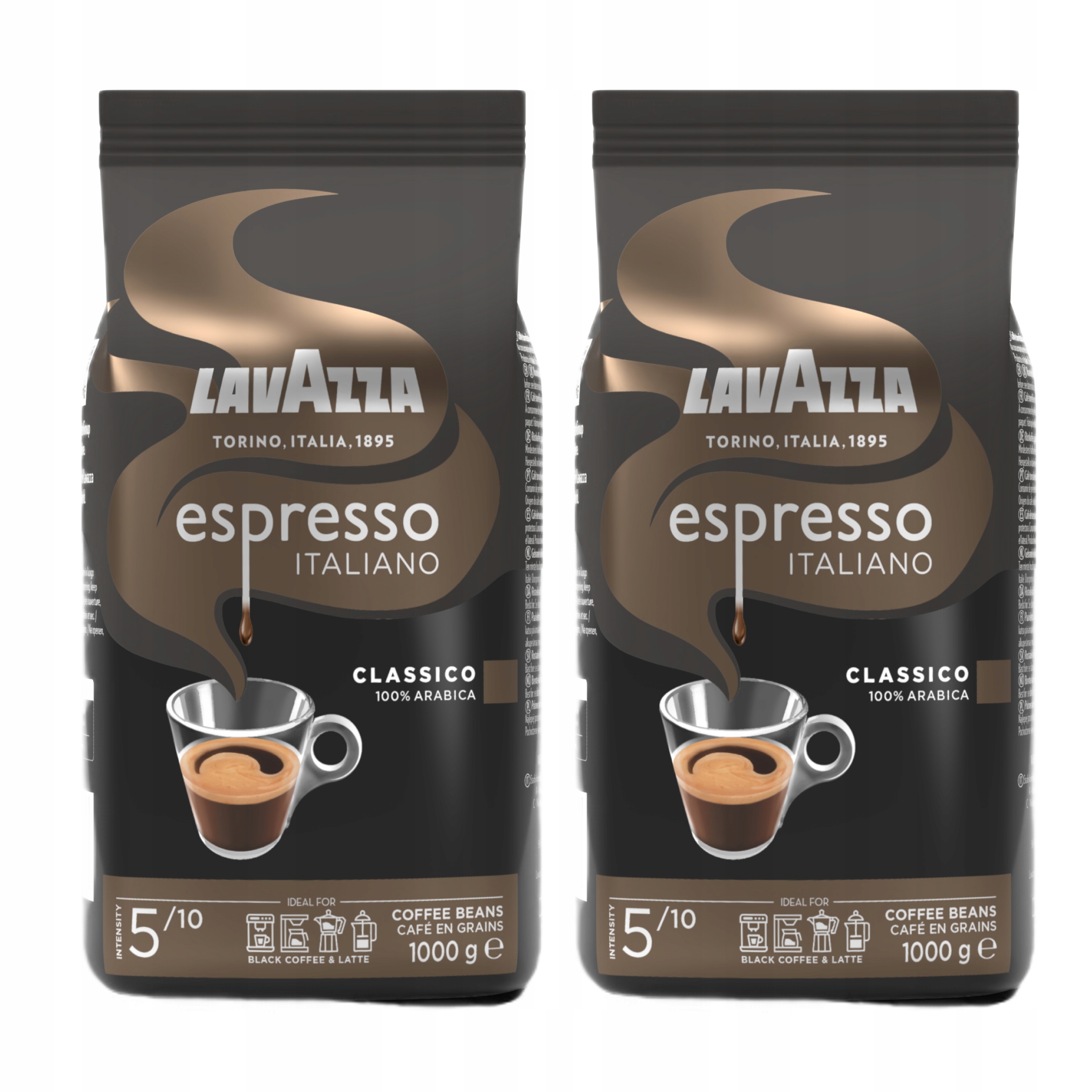 Zestaw 2x Kawa ziarnista Lavazza Caffe Espresso Italiano Classico 1kg