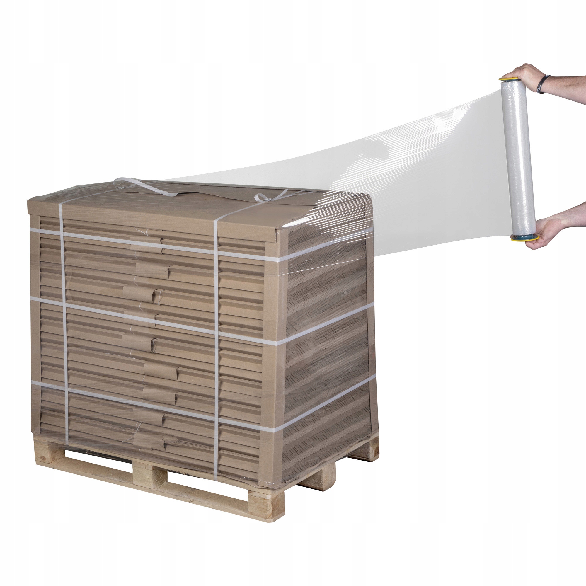 FOLIA STRETCH STRECZ TRANSPARENT BEZBARWNA ROLKA MOCNA 275 M CIENKA TULEJA Waga netto folii 2.15 kg