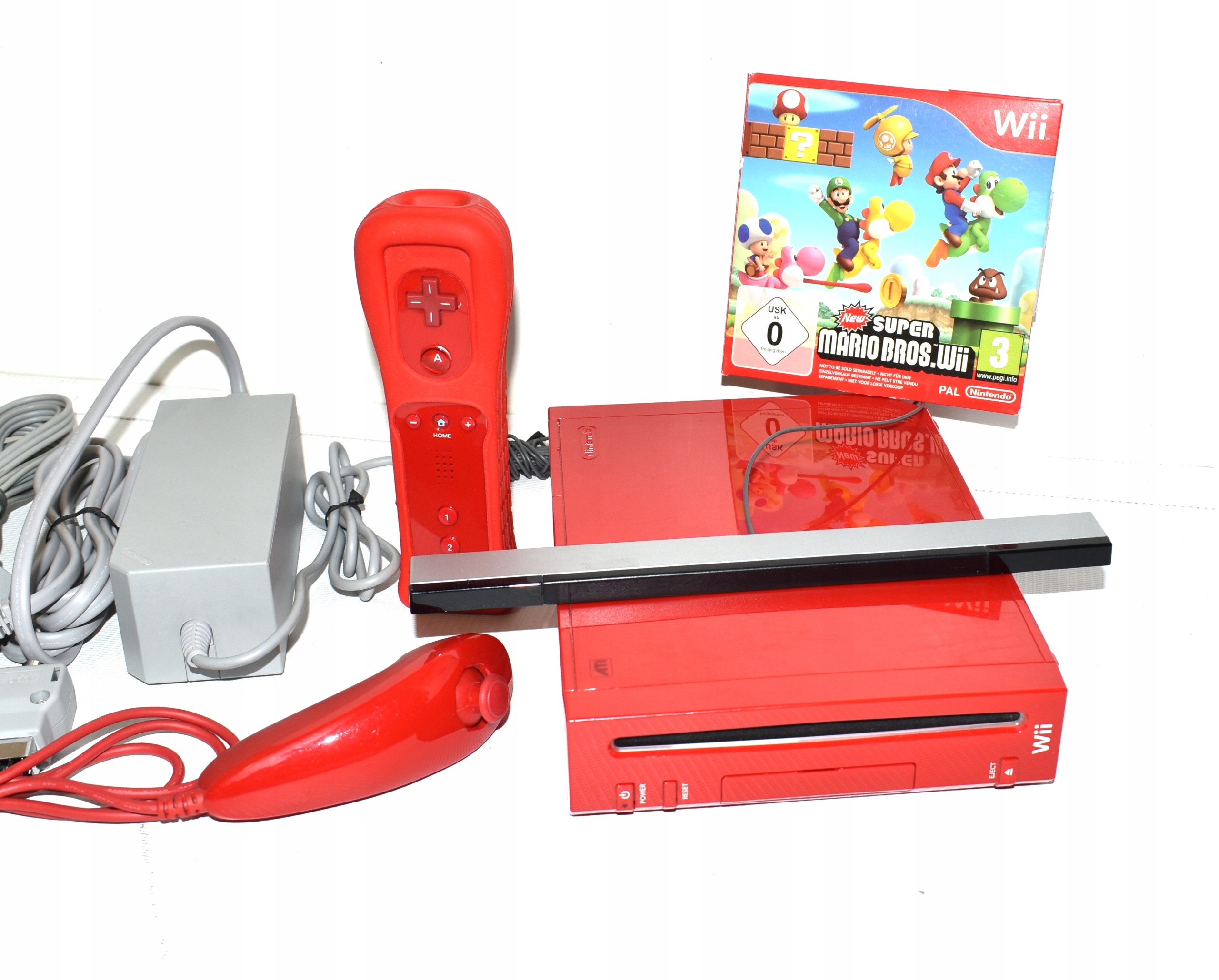 NINTENDO WII CZERWONA 25-LECIE MARIO + WII REMOTE PLUS + GRA MARIO BROS EAN (GTIN) 5901883331302