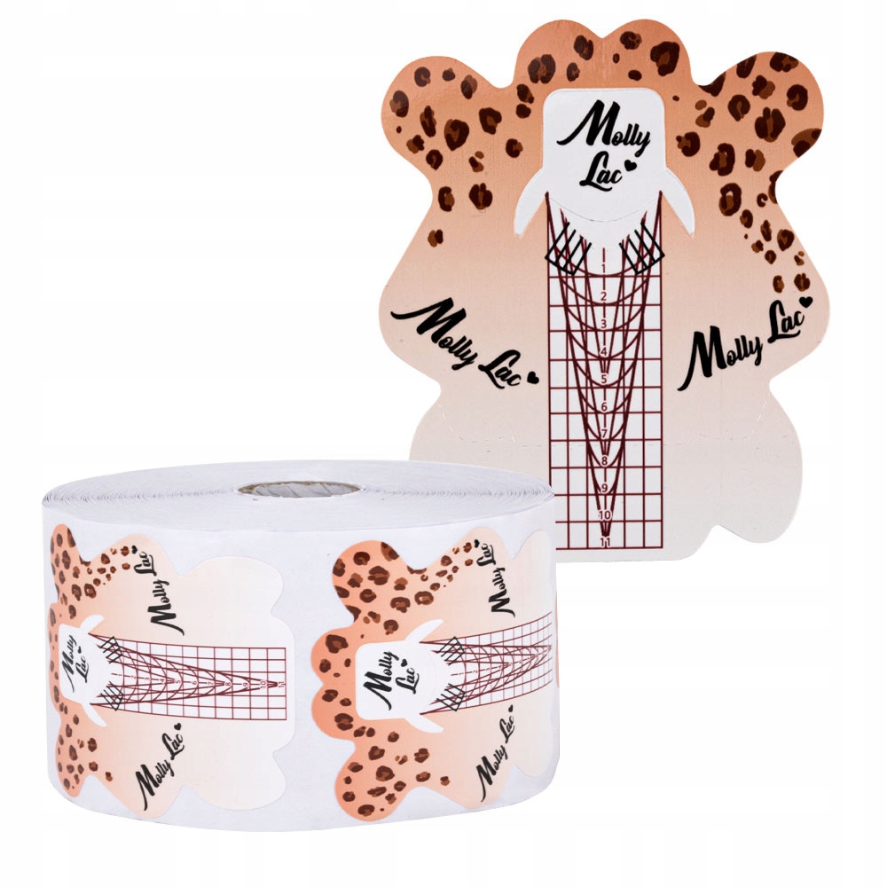 Szablony formy do paznokci panterka 500 szt