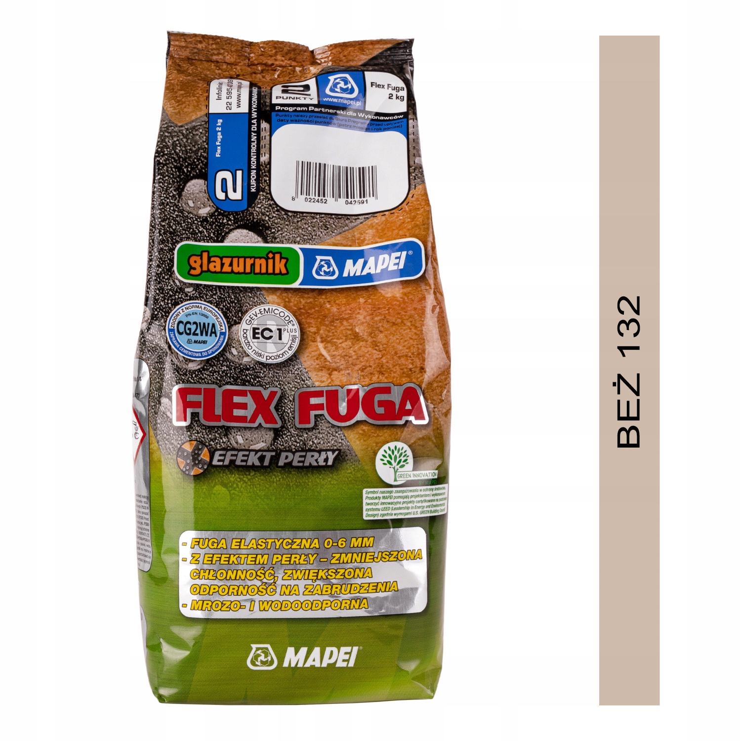 

Glazurnik Mapei Flex Fuga 2 kg beż (132)