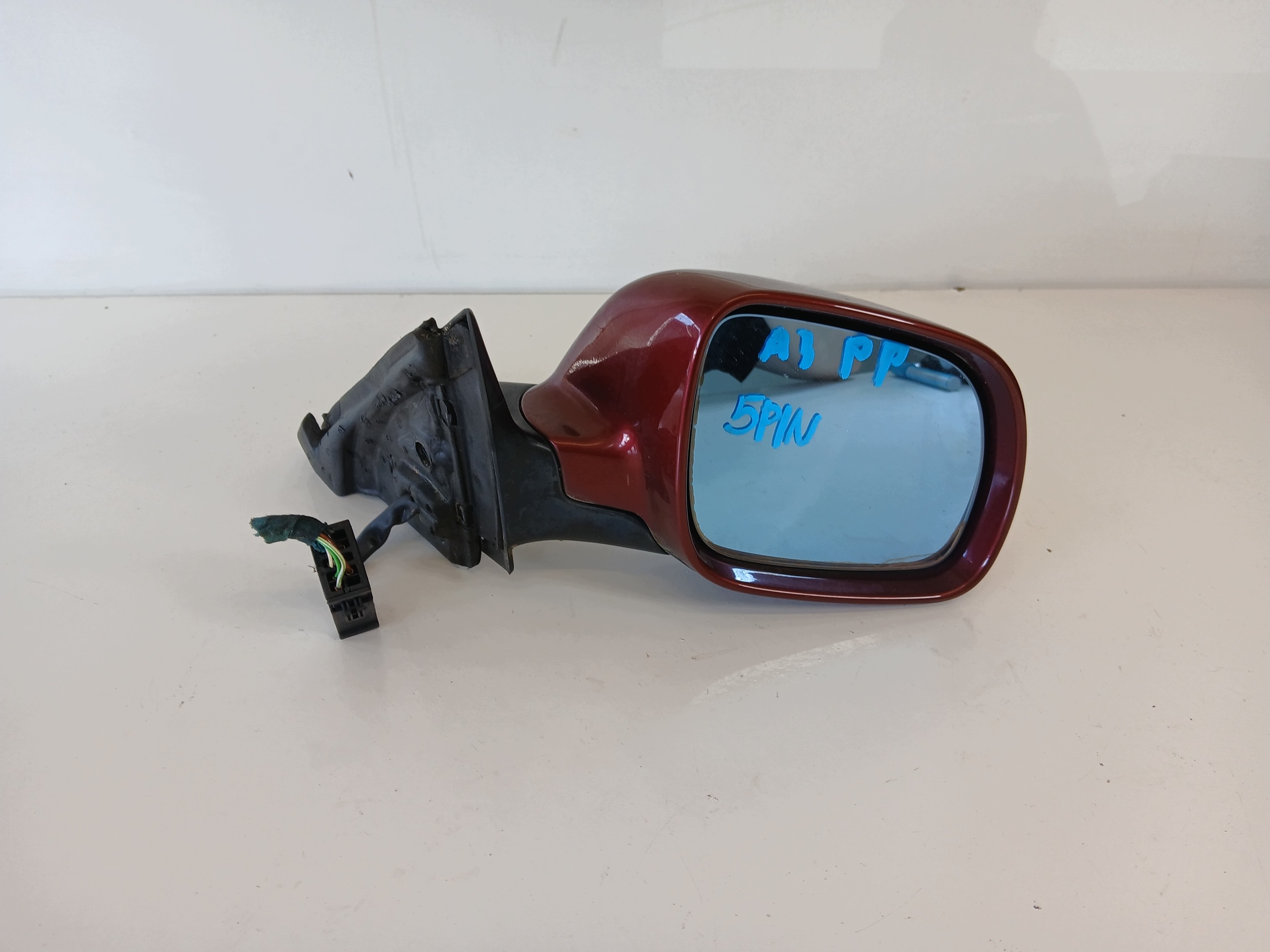 AUDI A3 8L mirror right 5 PIN claret