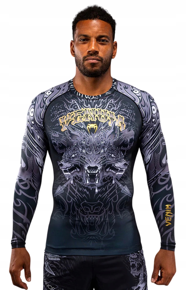 Venum Rashguard Dlouhý rukáv s dlouhým rukávem Wolf Atak Black/Grey XL