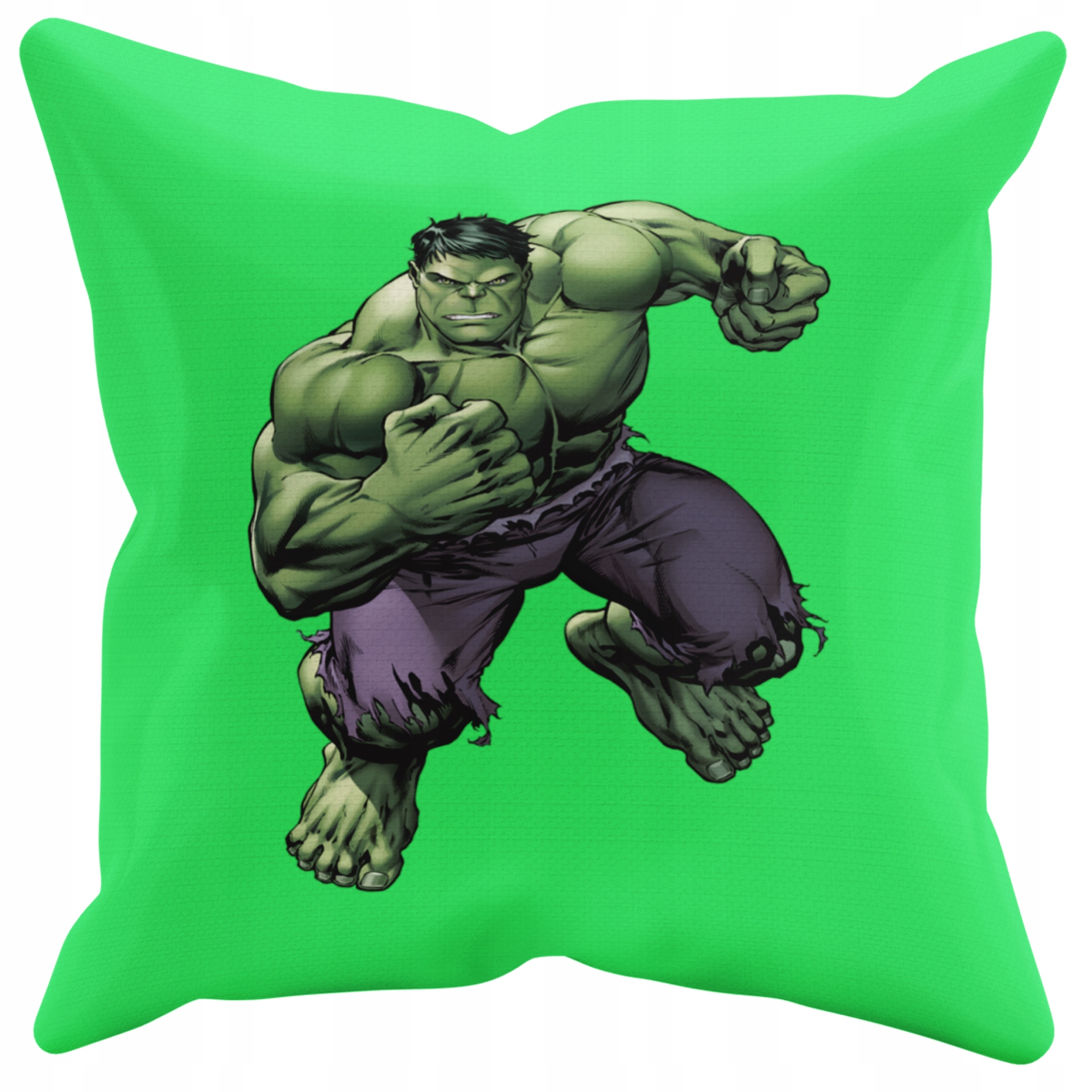 POSZEWKA NA PODUSZKĘ JAŚKA DO PRZEDSZKOLA HULK + IMIĘ GRATIS Kolor dominujący odcienie zieleni