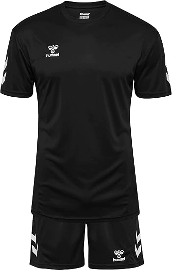 Hummel Koszulka Spodenki Męskie Sportowe Zestaw Piłkarski R. XL Czarny