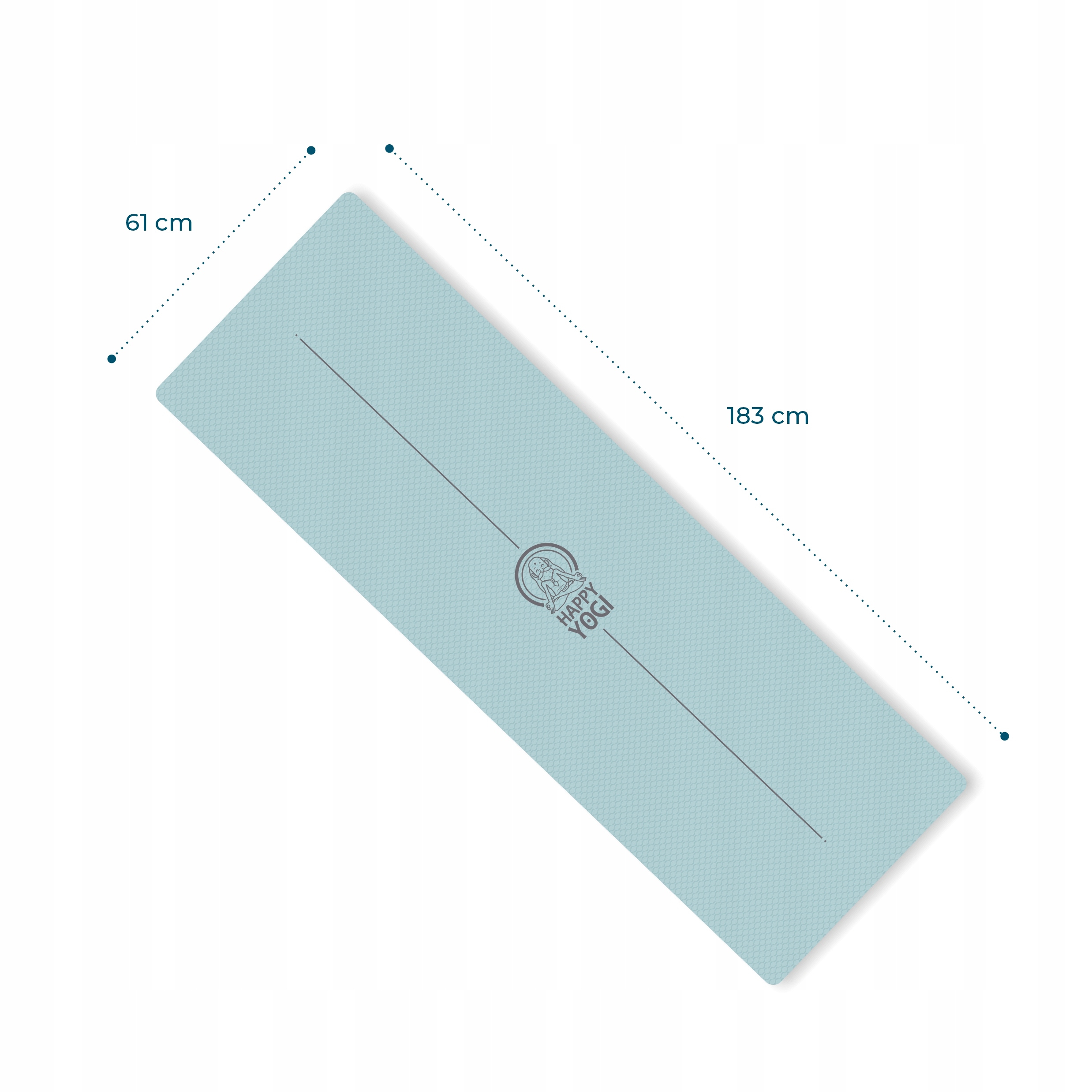 Mata Do Jogi Happy Yogi TPE 6mm Ekologiczna BLUE Model brak