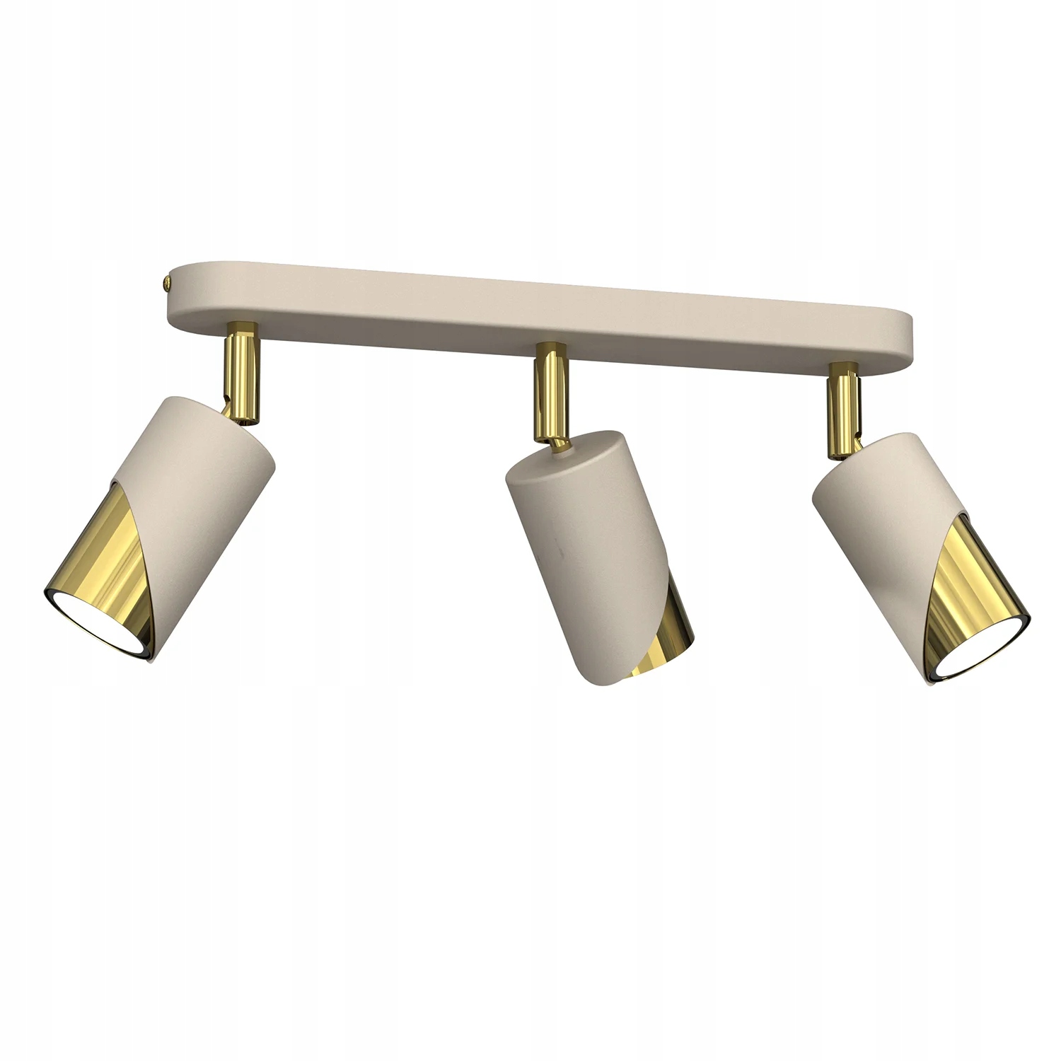 Stropná lampa ozdobná reflektory krémová zlatá lišta 3 body 33 cm Luminex