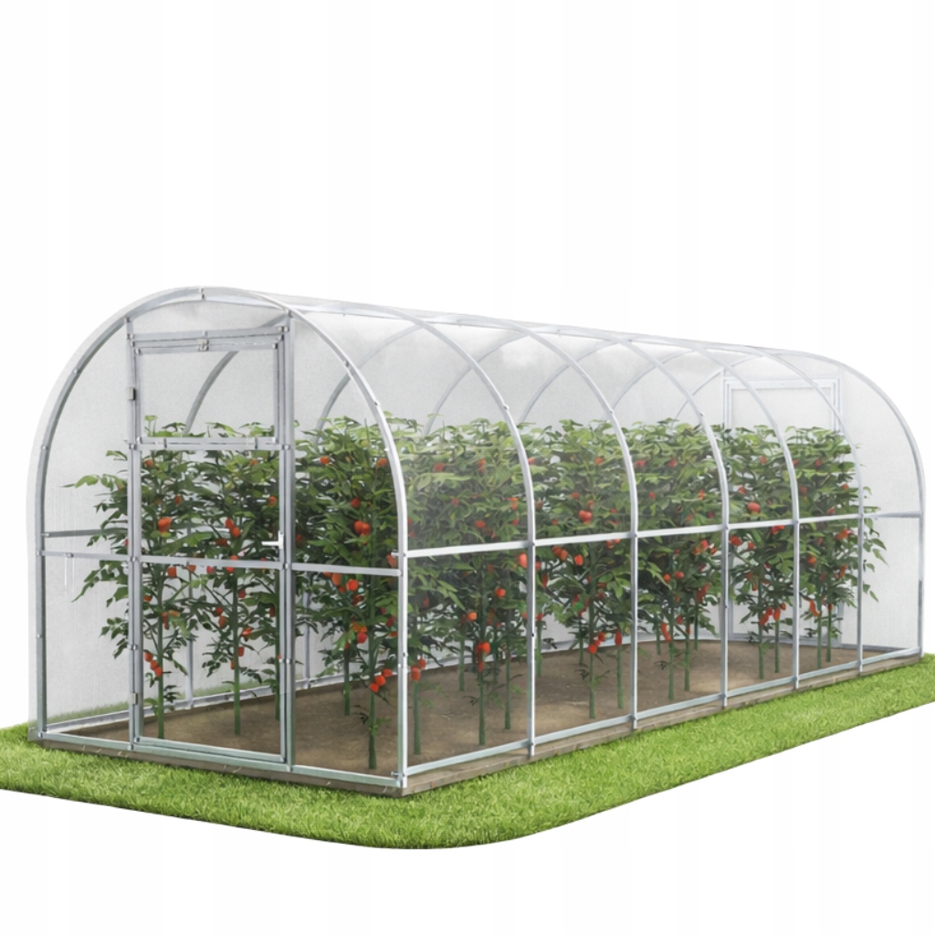 Skleník z polykarbonátu, zahradní tunel 2,4x6 m, 3 mm, profily 20x20