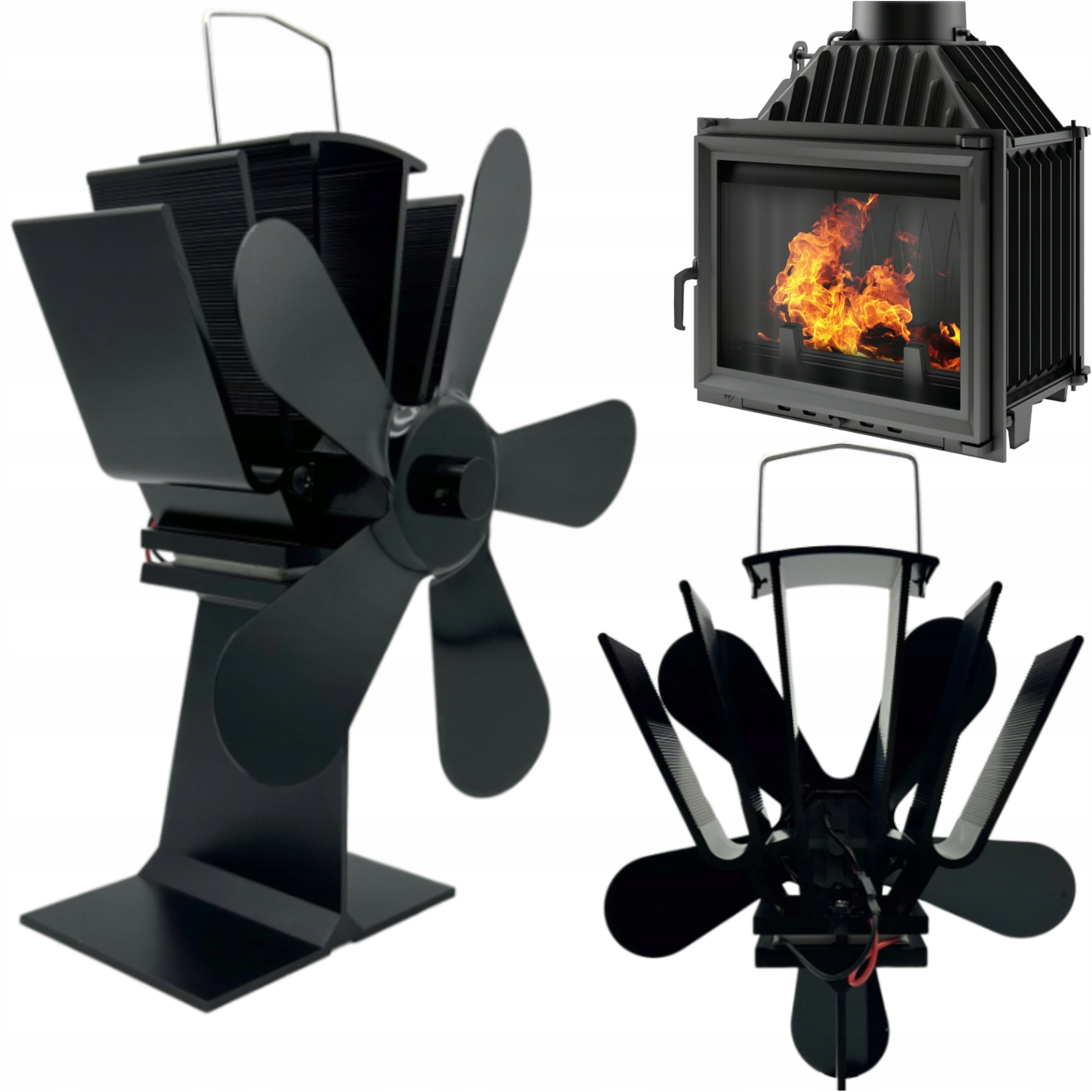 Krbový Ventilátor Pro Kozy Krbu Topení Napájený Teplem 2v1