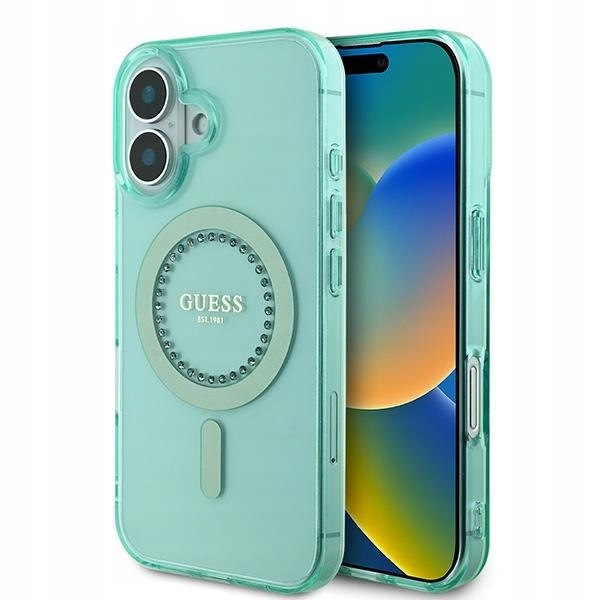 Guess GUHMP16MPFTDTEN iPhone 16 Plus 6.7" zielony/green hardcase IML R