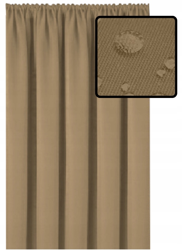 ZASŁONY OGRODOWE WODOODPORNE 155x260 NA TAŚMIE ZASŁONA ZEWNĘTRZNA TUNEL