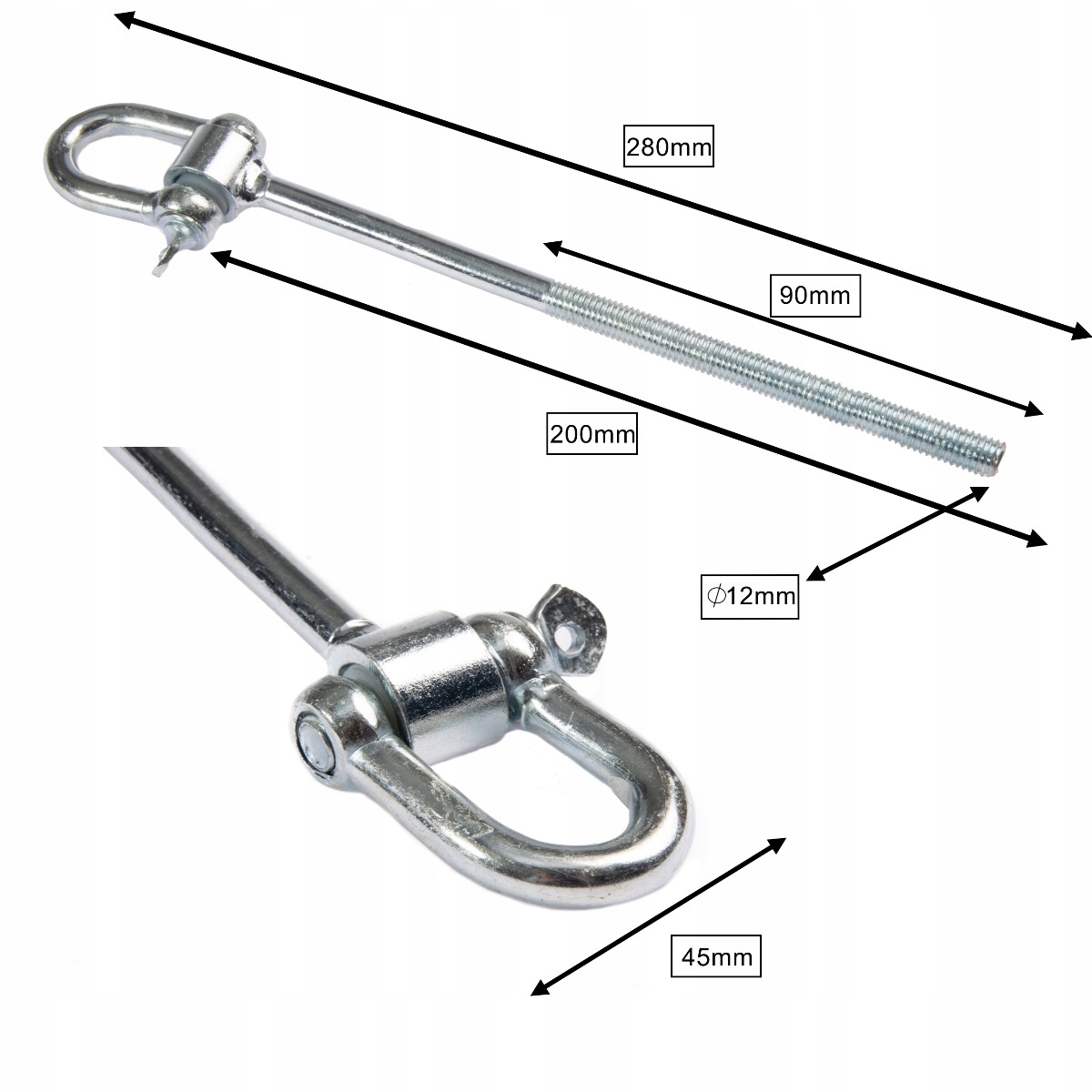 HAK DO HUŚTAWKI M12 MOCOWANIE DO HUŚTAWEK Z SZEKLĄ Kod producenta 8091
