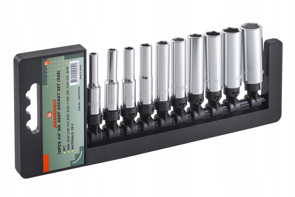 S05HD2210S Zestaw 10szt. nasadek długich 1/4" 6-kątnych calowych