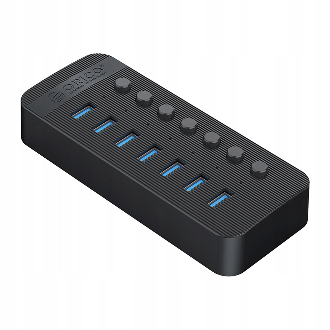Hub Orico CT2U3- 7AB 7x Usb- A 3. 0 z włącznikami czarny Orico