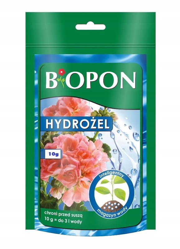 

Hydrożel Biopon 10g do podłoża magazynuje wodę