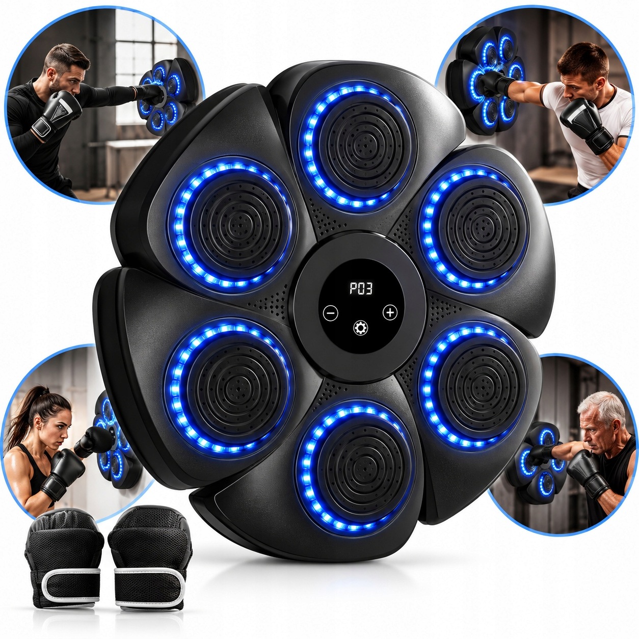Interaktivní boxerská Bluetooth hudební Shield pro boxování Trénink