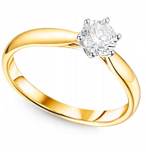 Prstýnek Au585 s diamantem R62567YW, vel.