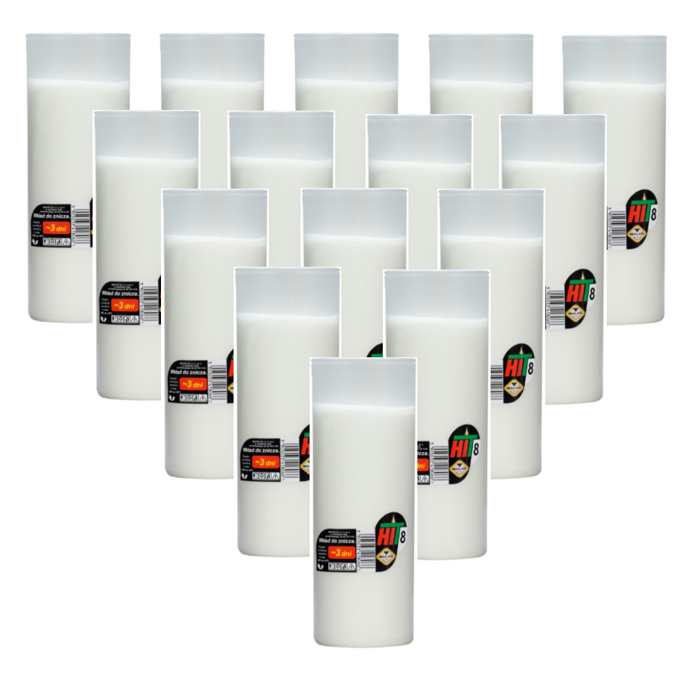 WKŁADY DO ZNICZY PARAFINOWE WP-8 15 SZT. MAX-POL