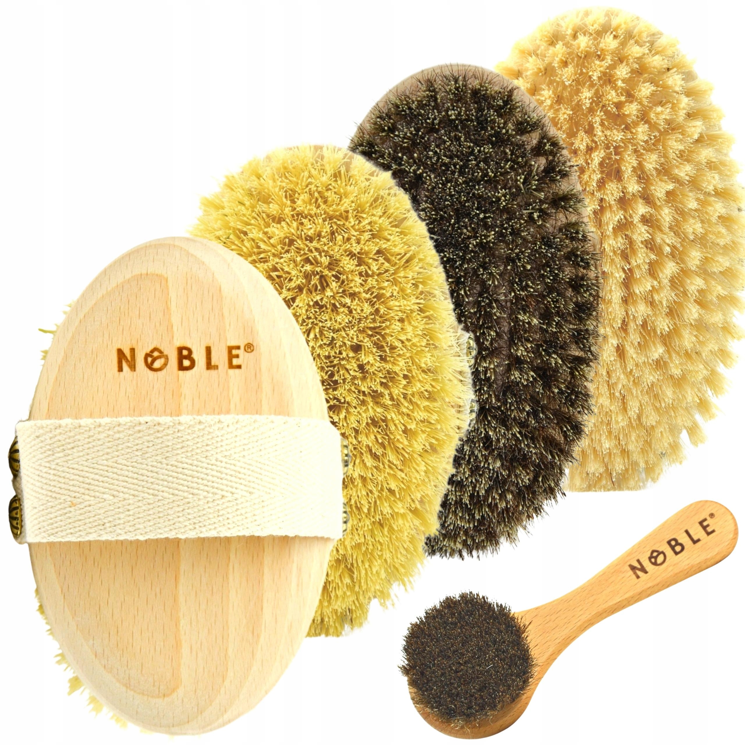 4x Masážní kartáč na suché tělo obličeje Noble