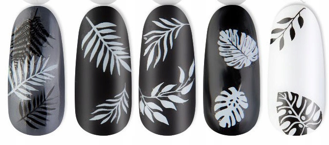 NAKLEJKA SAMOPRZYLEPNA LISTKI LIŚCIE CZARNE BIAŁE Kod producenta BRAK