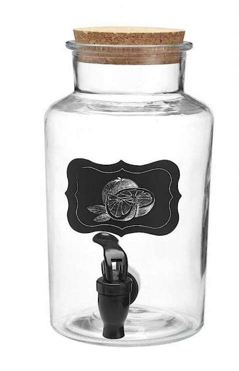 SŁOIK SZKLANY SŁÓJ Z KRANIKIEM LEMON DO NAPOJÓW LEMONIAD 2l 29354