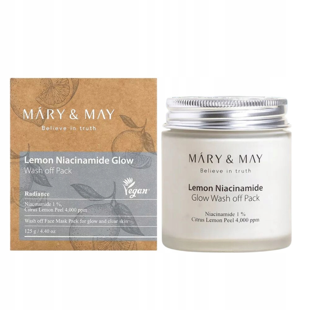 Mary&May Lemon Niacinamide Glow Wash off Pack 125 g – rozjasňující maska