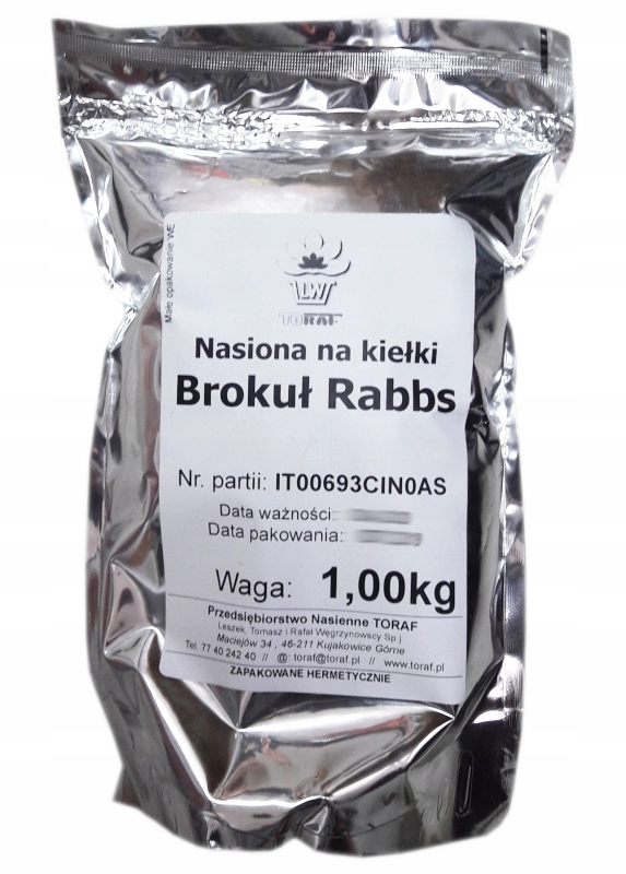 Naklíčené semená BROKUŁ RABBS 1 kg / 1000 g