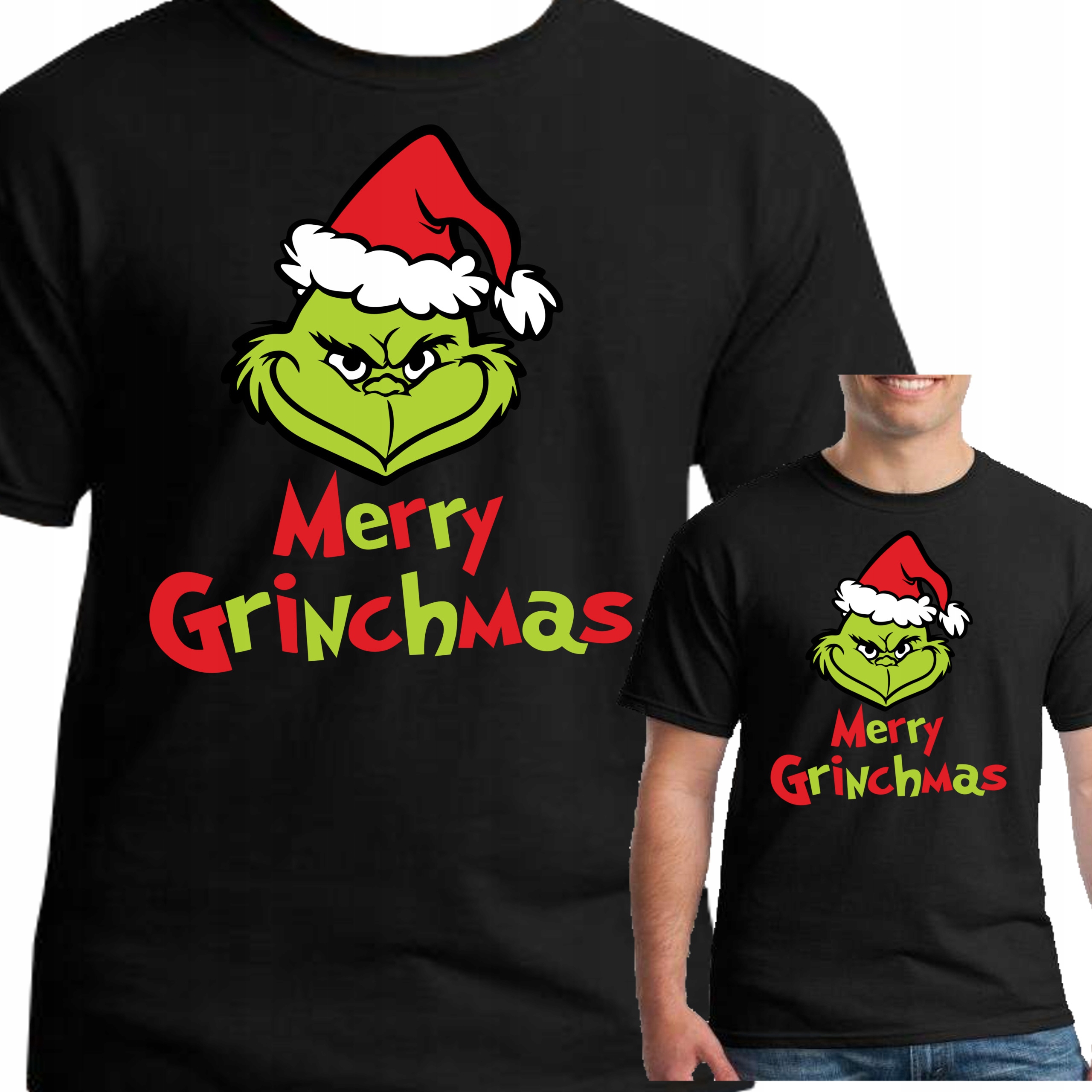 

Koszulka Świąteczna Grinch Czarna L