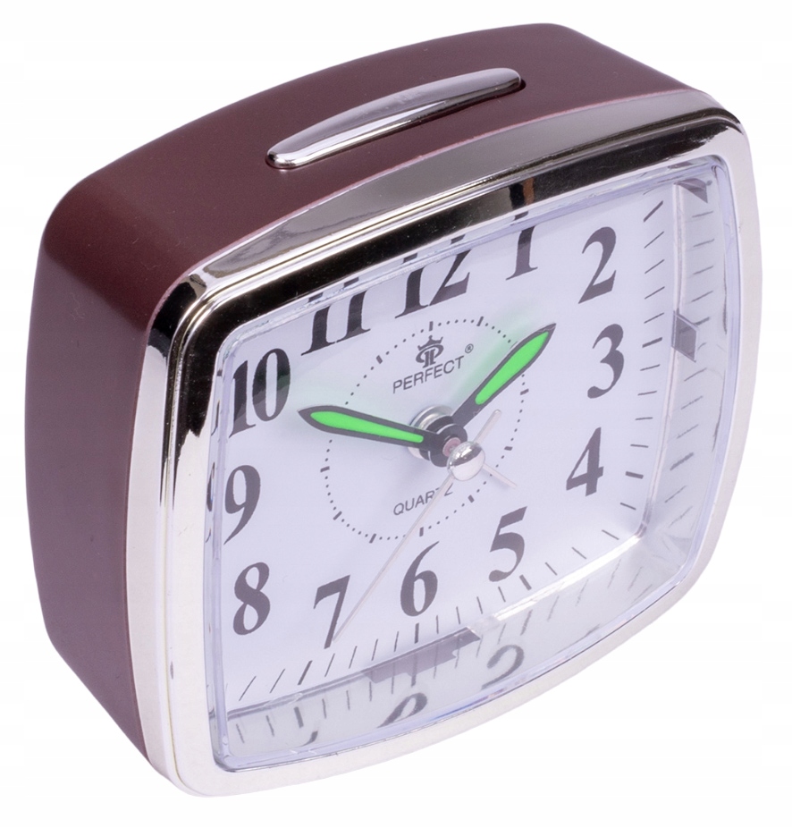 

Budzik Kwarcowy Perfect Płynący Snooze 6119 brąz
