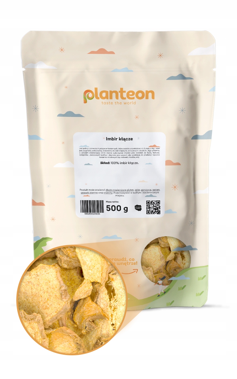 Levně Zázvor oddenek 500 g sušený aromatický zázvorový oddenek na nálev, přísada do pokrmů