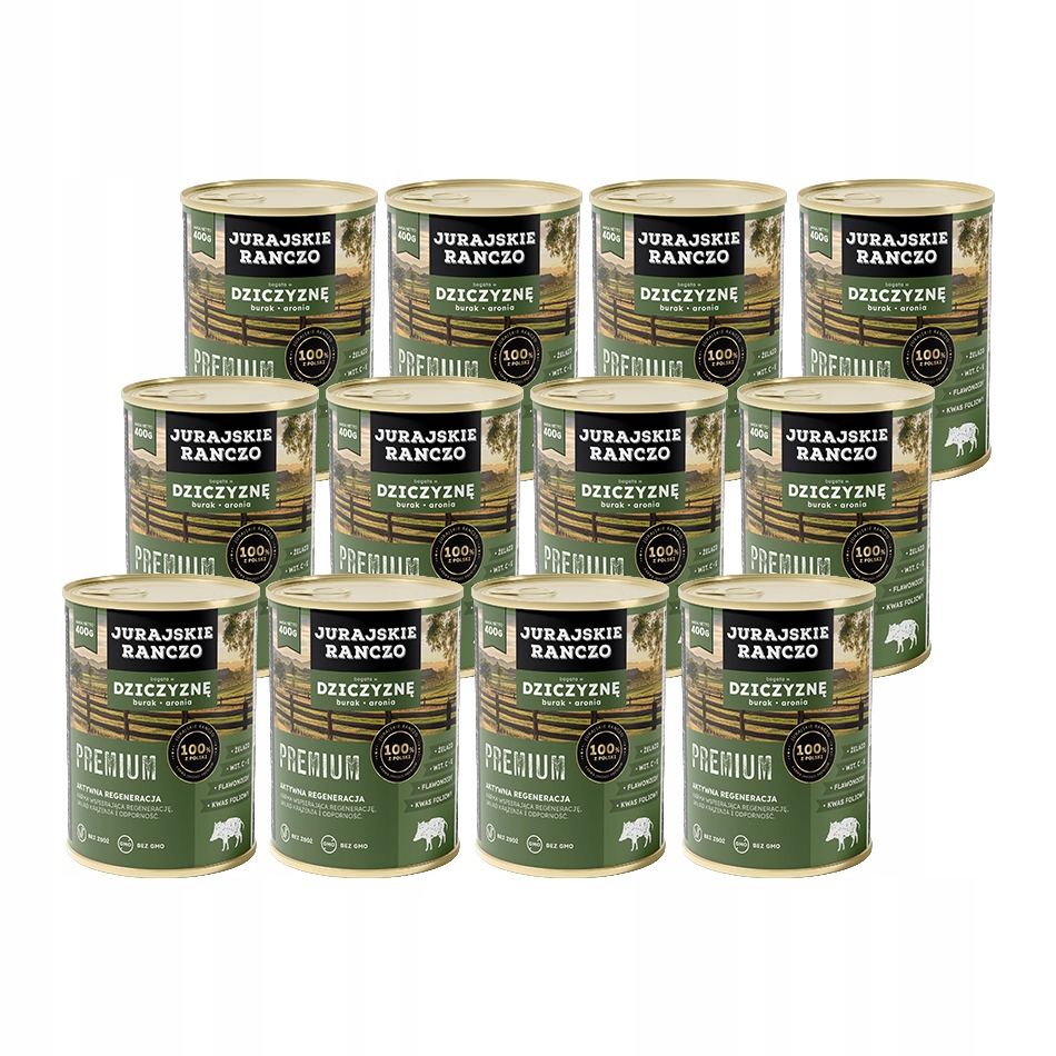 Vlhké krmivo pro psy Jurské Ranč Premium zvěřina červená řepa aronie 400 g