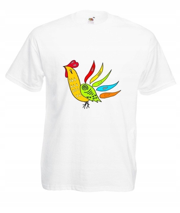 

Tshirt Męska Kogut Kura Kurczak folk Wzory