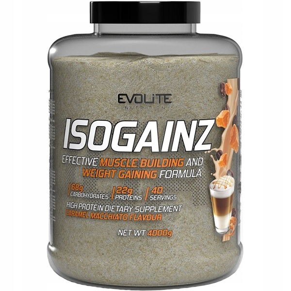 Evolite IsoGainz 4000 g gainer s Wpi doplněk stravy na hmotu caramel macchiato