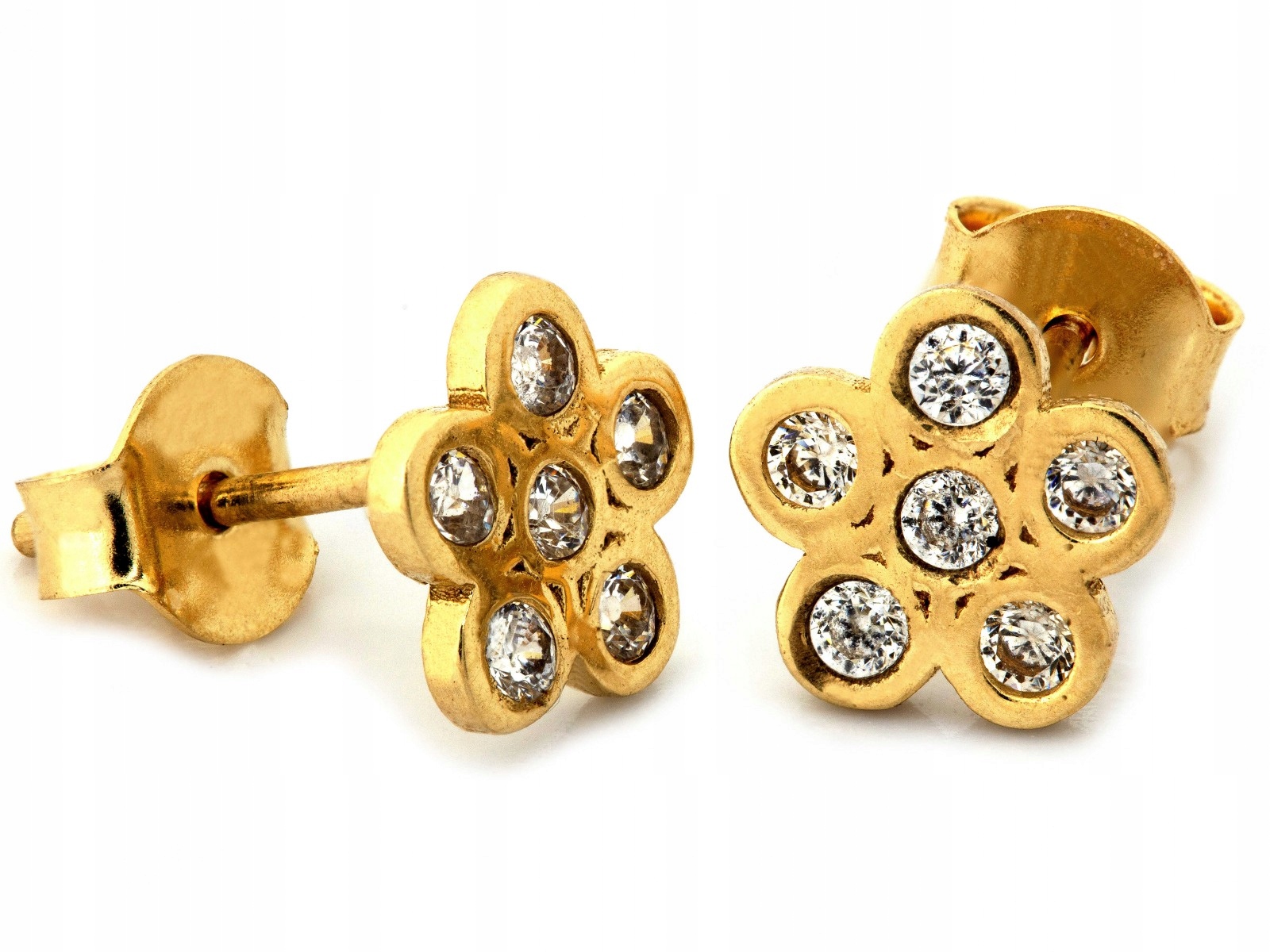 Dámské náušnice ze zlata 585 14 karátů, lesklé