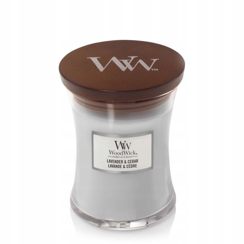 Woodwick Lavender & Cedar vonná svíčka 275 g