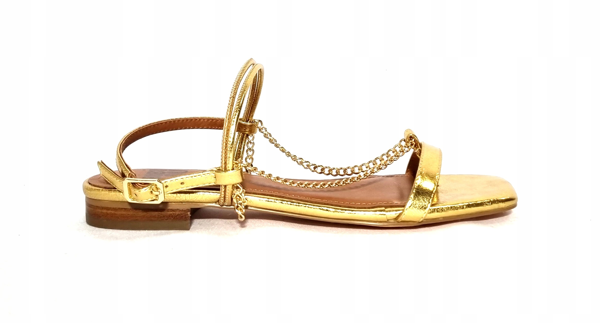 Žabky Bibi Lou zlaté s řetízkem 896Z11HG r38