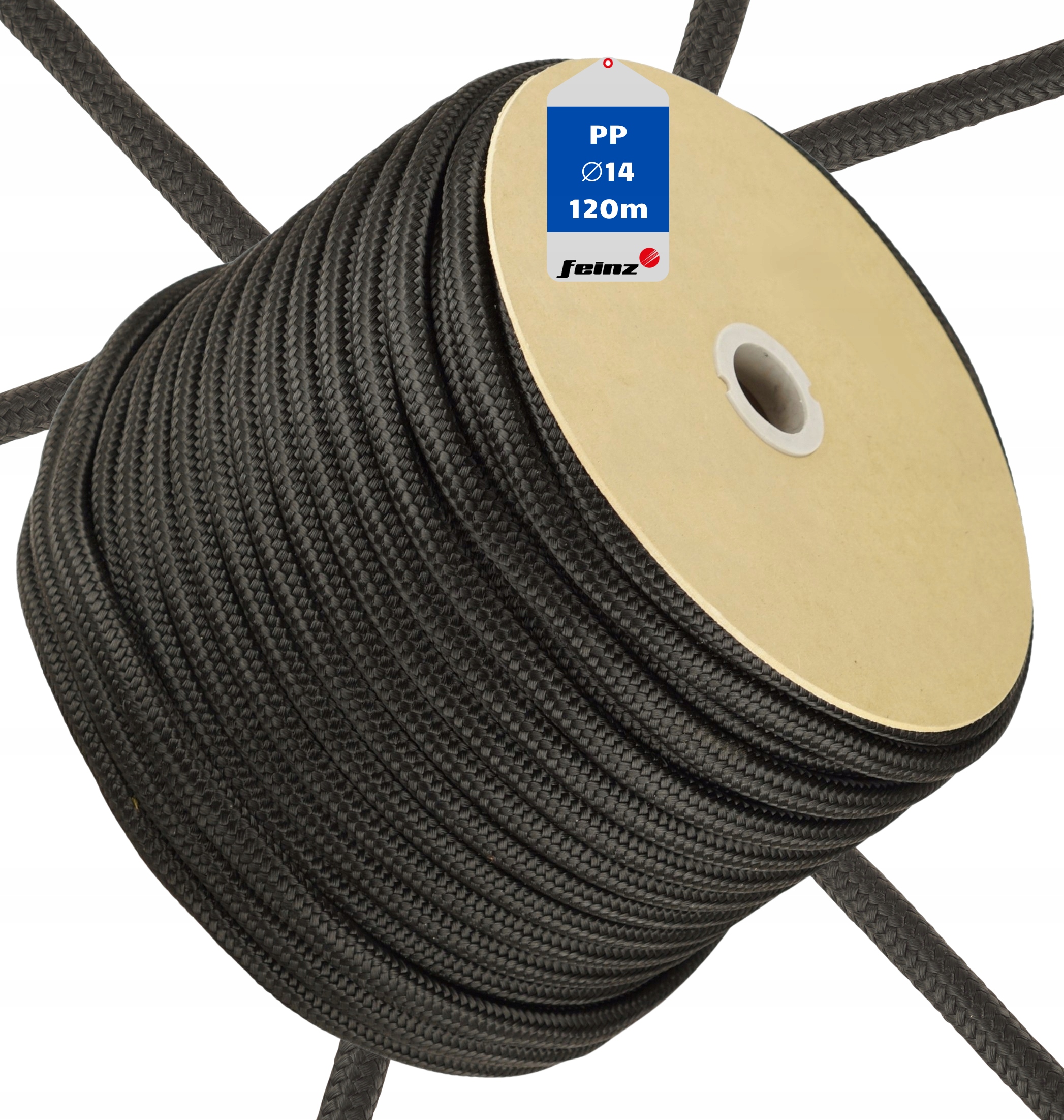 Lano Polypropylenové Pletené 14 mm Rolka 120 m