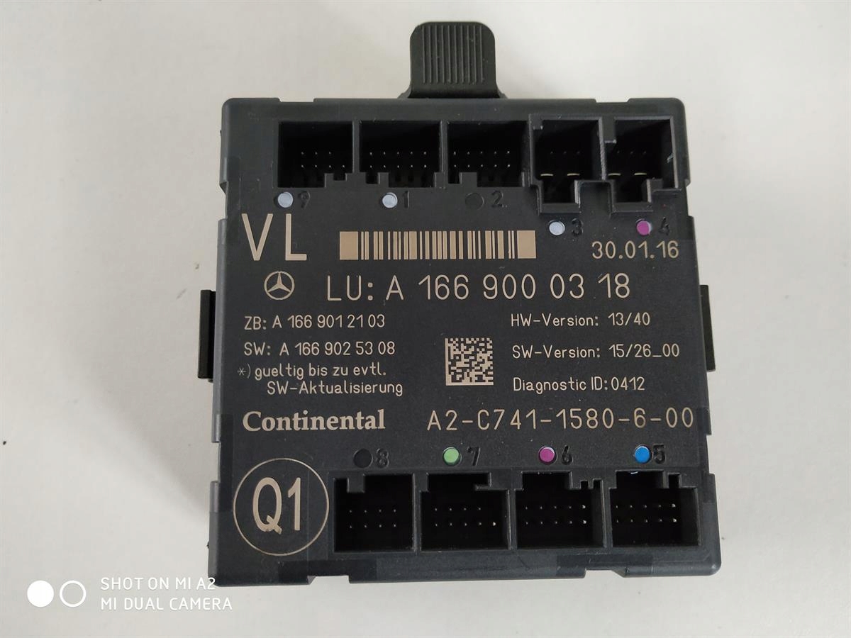 A1669000318 - Модуль управления передней левой дверью Mercedes GLS 15-