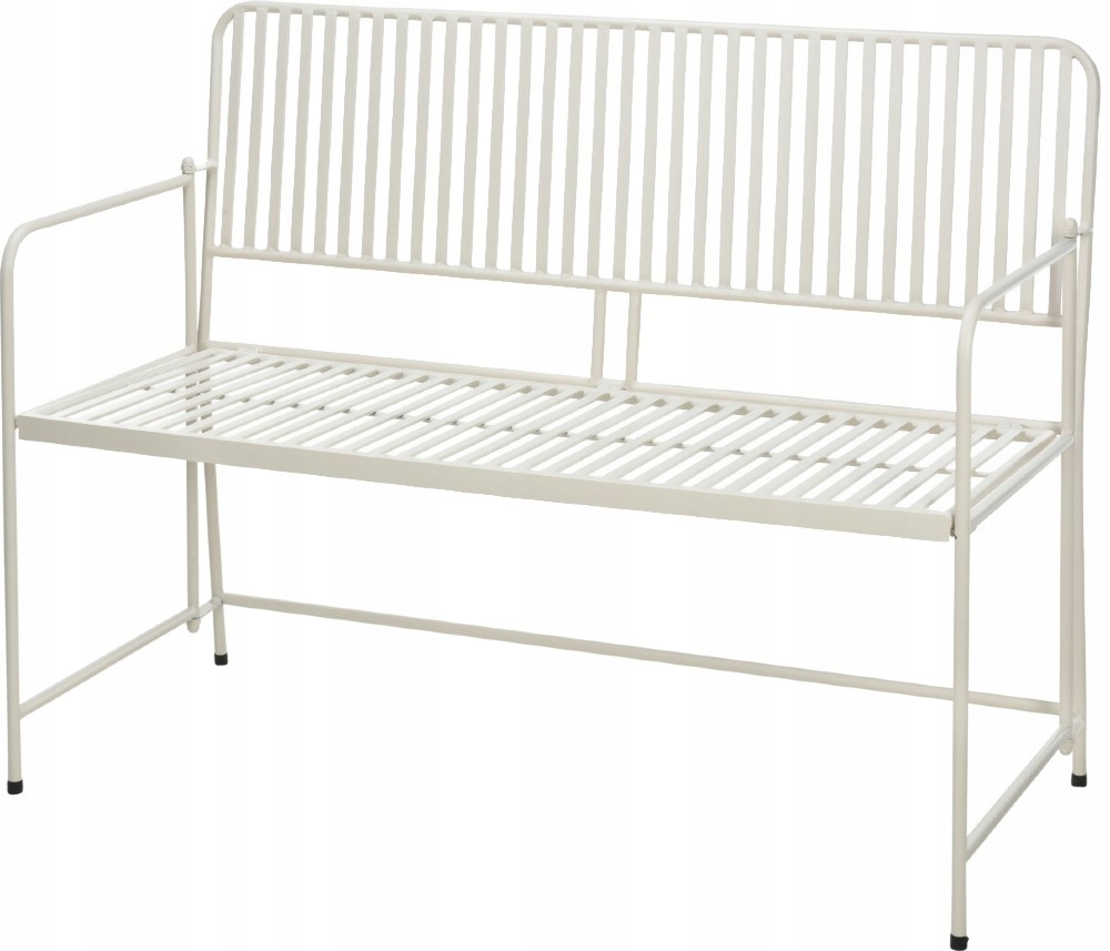 Záhradná lavička Bistro 118 cm biela