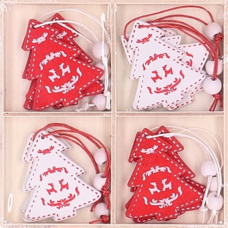 

Drewniane Zawieszki Bombki Na Choinkę 12 szt XXL