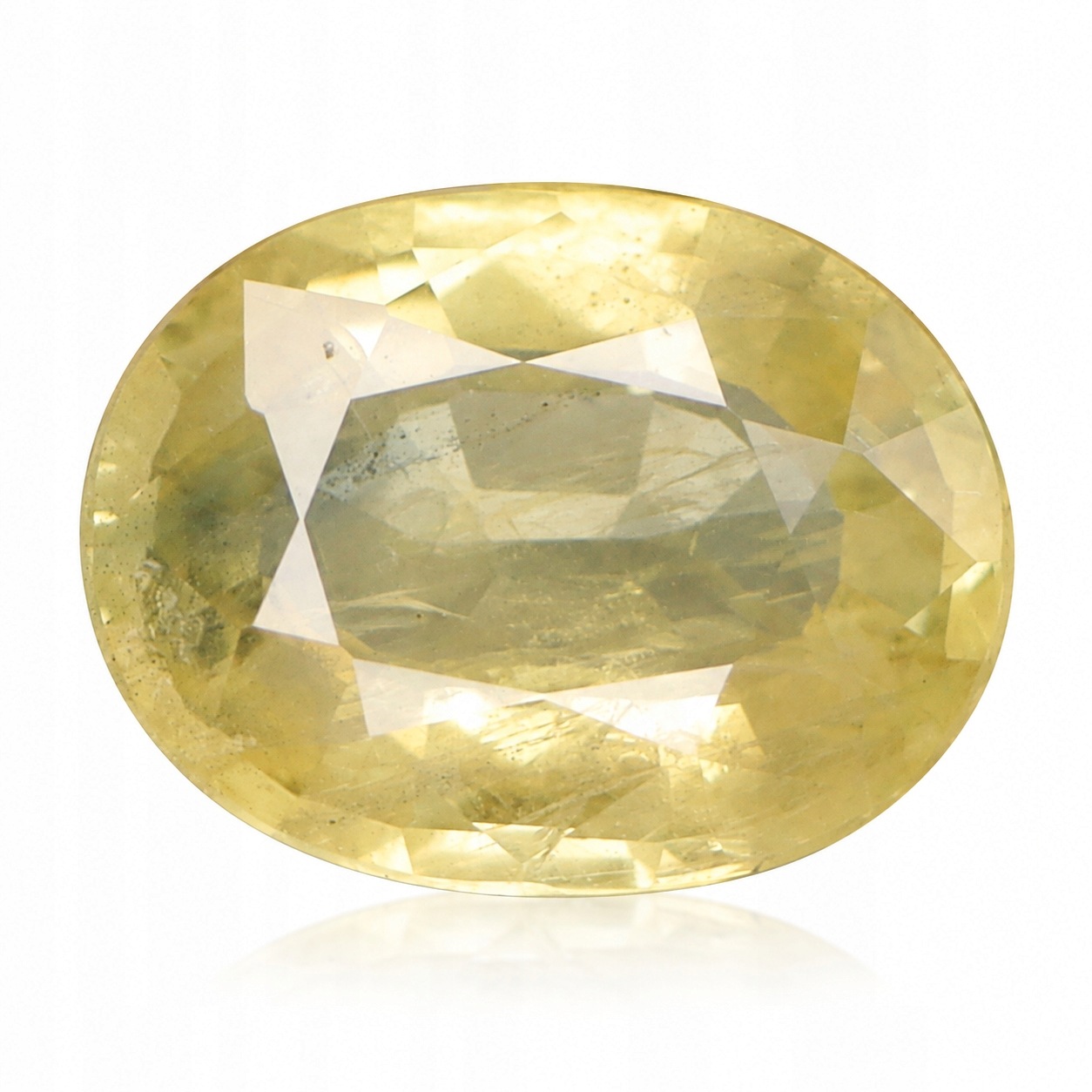Přírodní safír 2.19 ct Žlutý Ovál Tanzanie SI2 certifikát Wbd