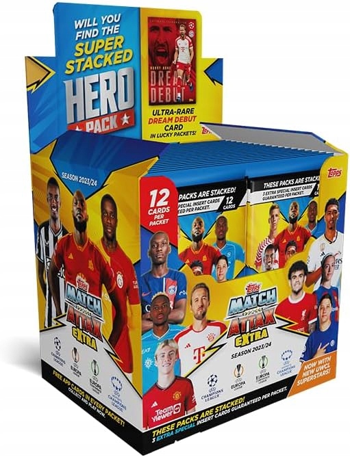 Box Topps Match Attax Extra 2023/2024 36 karetních sáčků