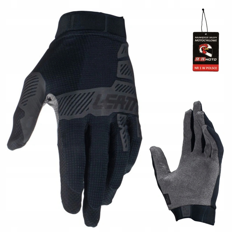 Motocyklové rukavice cross Leatt Moto 1.5 Gripr Stealth černé Bonus