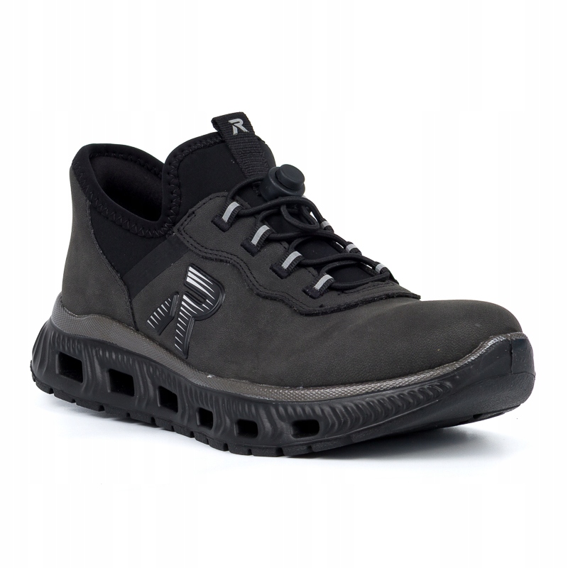 Dámské polobotky Rieker M6065-00 šedé, pohodlné nazouvací, velikost vel. Sellecti