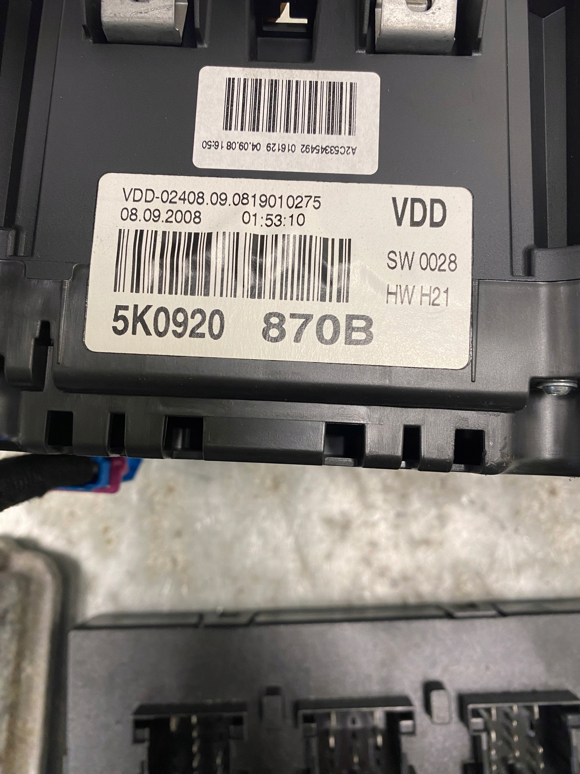 VW GOLF VI HB 1.4 TSI running board STARTOWY dials ignition BCM computer