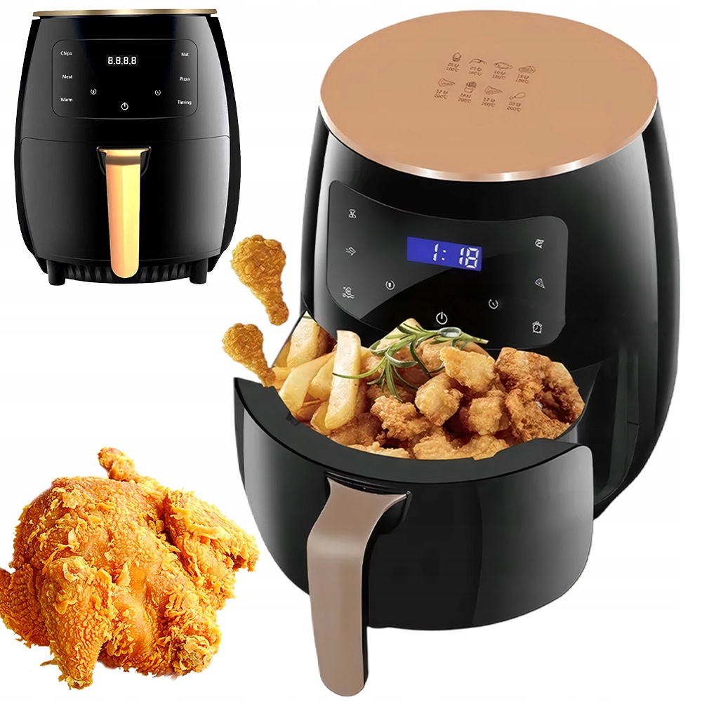 Multifunkční Fritéza 6 L Na Koláče, Pizzu A Maso S Dotykovým Displejem