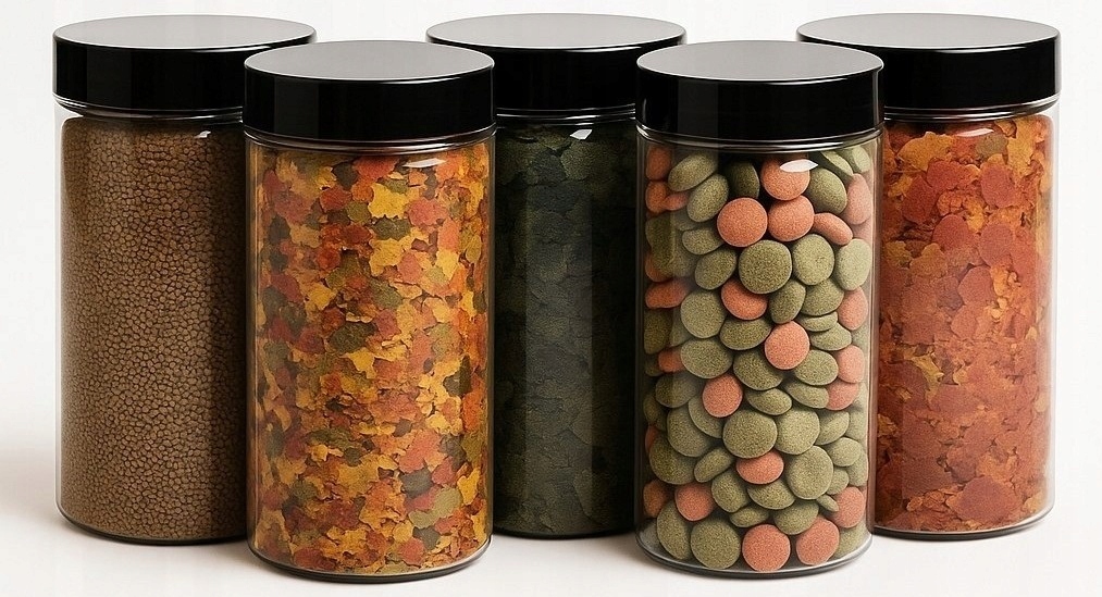 Krmivo pro akvarijní ryby 5 x 500 ml – sada 5 druhů